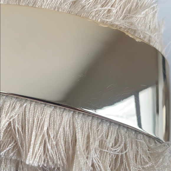 Zara ivory cream and gold fringe sandals - Picture 5 of 5